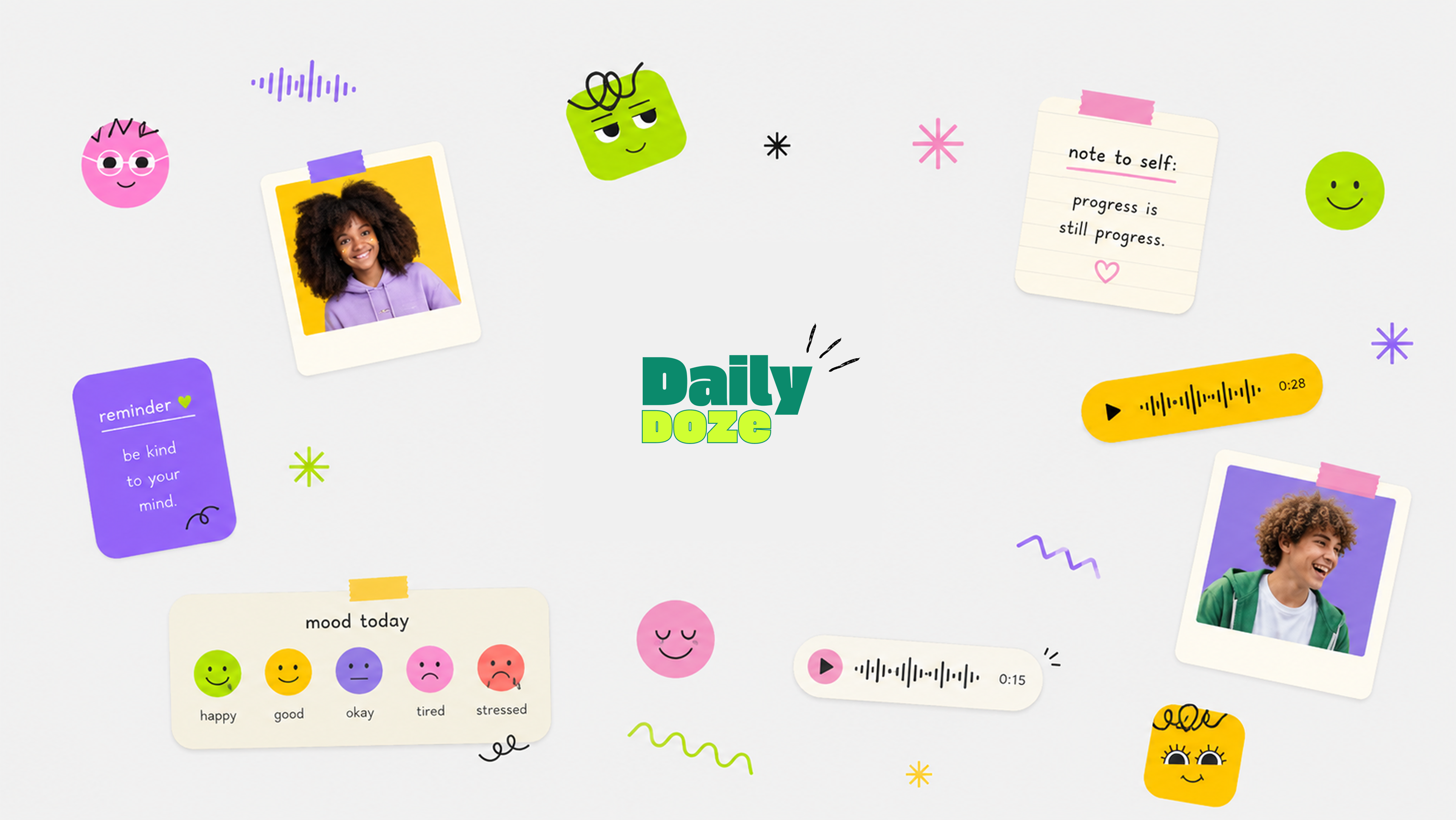 DailyDoze app preview — your memory capsule
